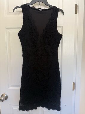 Jump Black Lace V-Neck Mini Dress
